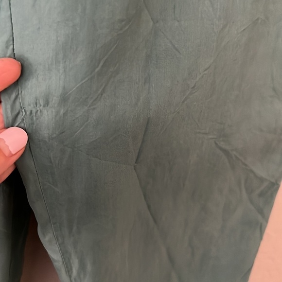Abvien 100% Silk Women’s Windbreaker Jogger Pants sz S Sage Green. Vintage. - Picture 9 of 9